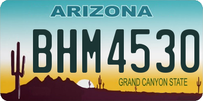 AZ license plate BHM4530