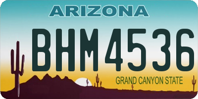 AZ license plate BHM4536