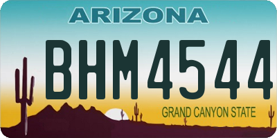 AZ license plate BHM4544