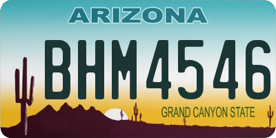 AZ license plate BHM4546