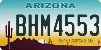 AZ license plate BHM4553
