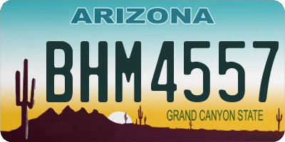 AZ license plate BHM4557