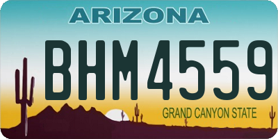 AZ license plate BHM4559