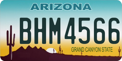 AZ license plate BHM4566