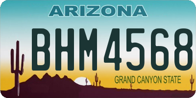 AZ license plate BHM4568