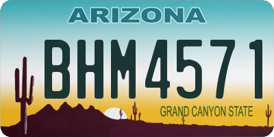 AZ license plate BHM4571