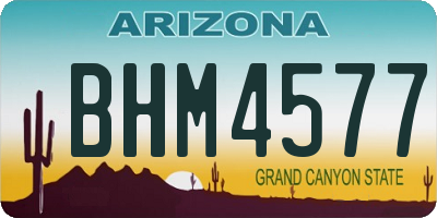 AZ license plate BHM4577