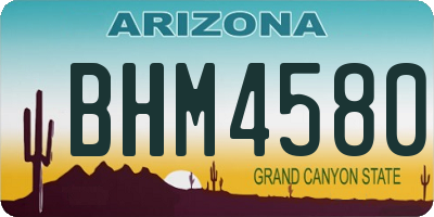 AZ license plate BHM4580