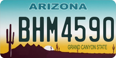 AZ license plate BHM4590
