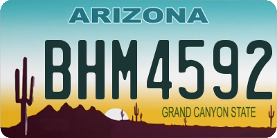 AZ license plate BHM4592