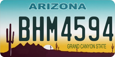 AZ license plate BHM4594