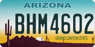 AZ license plate BHM4602