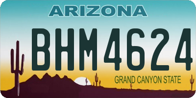 AZ license plate BHM4624