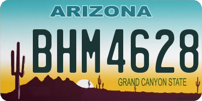 AZ license plate BHM4628