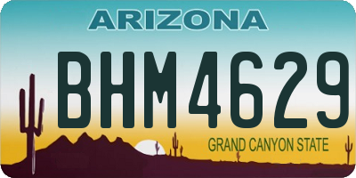AZ license plate BHM4629