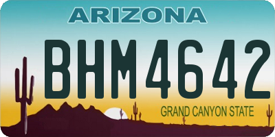AZ license plate BHM4642