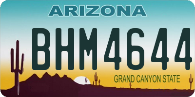 AZ license plate BHM4644