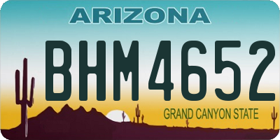 AZ license plate BHM4652