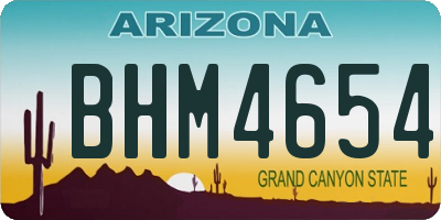AZ license plate BHM4654