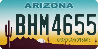 AZ license plate BHM4655