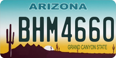 AZ license plate BHM4660