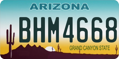 AZ license plate BHM4668