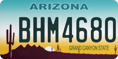 AZ license plate BHM4680