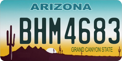 AZ license plate BHM4683