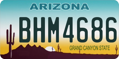 AZ license plate BHM4686