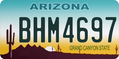 AZ license plate BHM4697