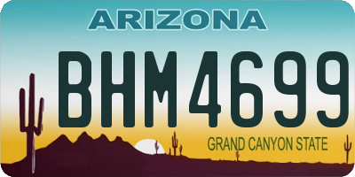 AZ license plate BHM4699