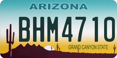 AZ license plate BHM4710