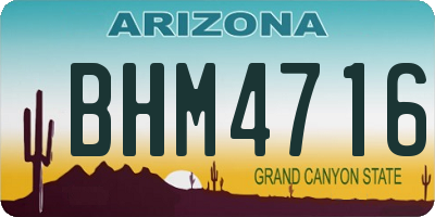 AZ license plate BHM4716