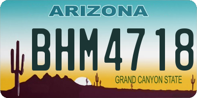 AZ license plate BHM4718