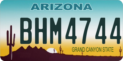 AZ license plate BHM4744