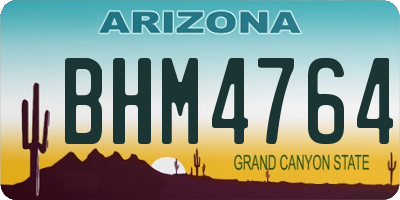 AZ license plate BHM4764