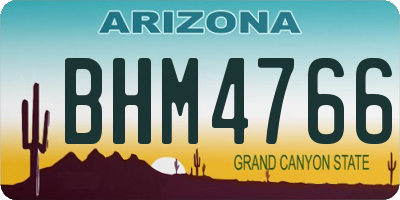 AZ license plate BHM4766