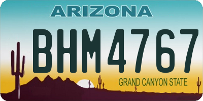 AZ license plate BHM4767