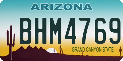 AZ license plate BHM4769