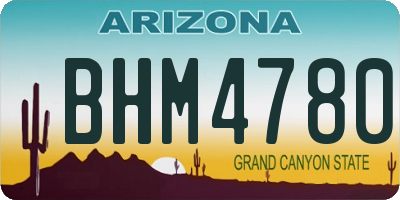 AZ license plate BHM4780