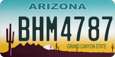 AZ license plate BHM4787