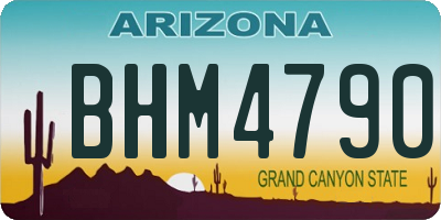 AZ license plate BHM4790