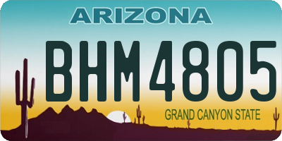 AZ license plate BHM4805