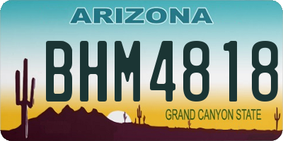 AZ license plate BHM4818