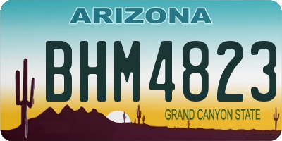 AZ license plate BHM4823