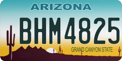 AZ license plate BHM4825