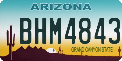 AZ license plate BHM4843