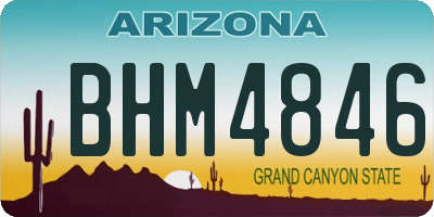 AZ license plate BHM4846