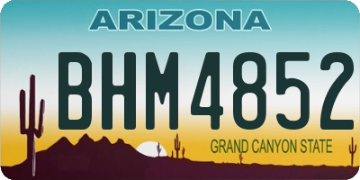AZ license plate BHM4852