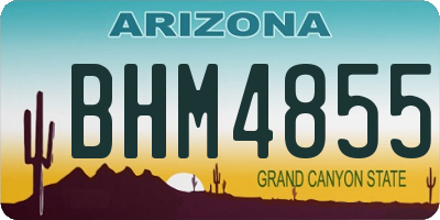 AZ license plate BHM4855